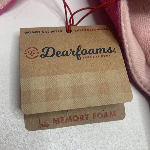 Dearfoams Pink Memory Foam Slippers - Picture 5 of 10